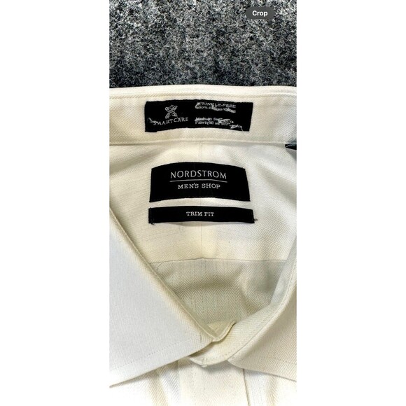 John W Nordstrom Mens Dress Shirt Size 34 35 White Cotton Long Sleeve Office - Picture 12 of 12